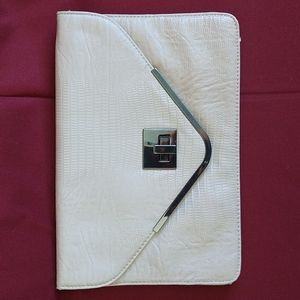 BCBG Paris Clutch Gator style Leather